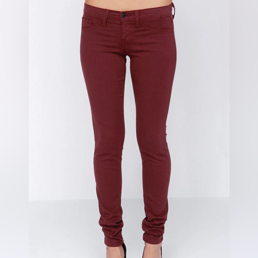 Flying Monkey Burgundy Colored Skinny Jeans